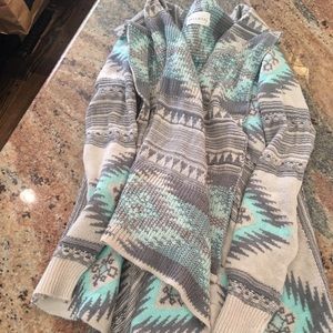 Grey and light blue sweater!